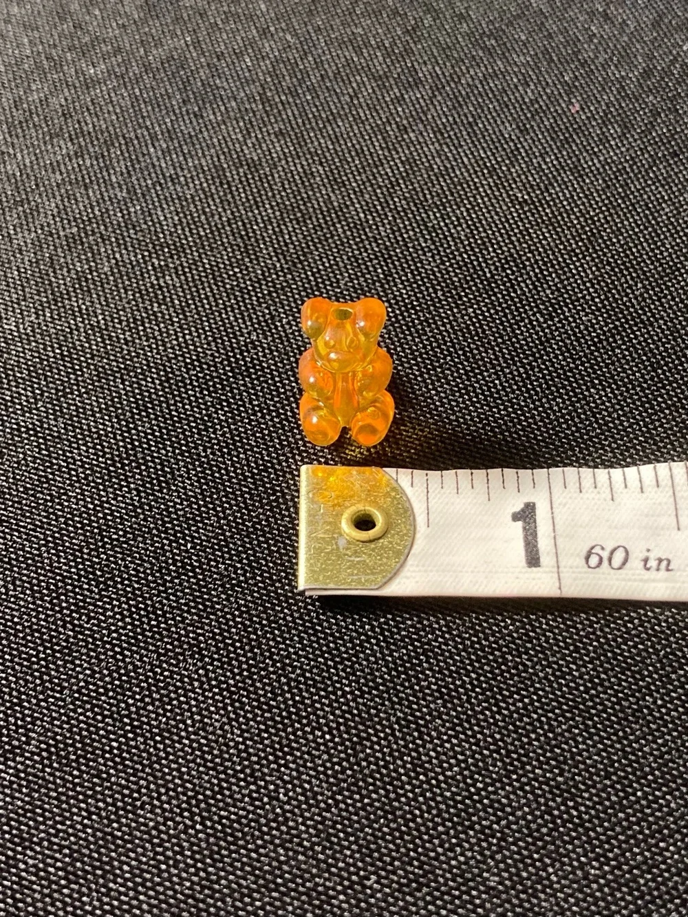 Handmade Orange Transparent Gummy Bear Stud Earrings